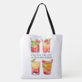 Vakantie, drinken en meer tote bag (Achterkant)