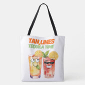 Vakantie, drinken en meer tote bag (Achterkant)