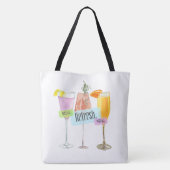 Vakantie, drinken en meer tote bag (Achterkant)