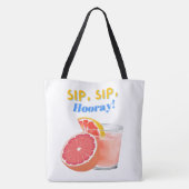 Vakantie, drinken en meer tote bag (Achterkant)