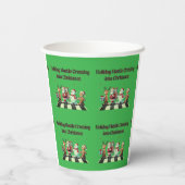 Vakantie drukte oversteken in kerst papieren beker (Achterkant)