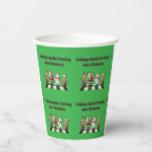 Vakantie drukte oversteken in kerst papieren beker (Voorkant)
