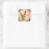 Vakantie  Easter Trendy Collectie Vierkante Sticker (Tas)