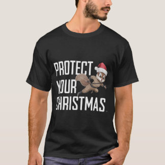 Vakantie Eekhoorn Ninja met Santa Hat T-shirt