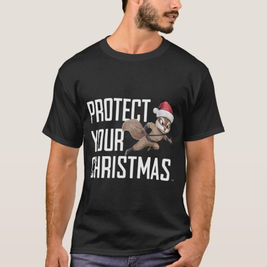 Vakantie Eekhoorn Ninja met Santa Hat T-shirt (Voorkant)