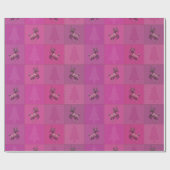 Vakantie Eenhoorn Kerst Inpakpapier (Roze) (Vlak)