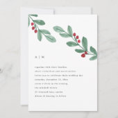 Vakantie Eenvoud | Kerst groen bruiloft Kaart (Voorkant)