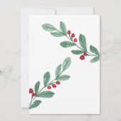 Vakantie Eenvoud | Kerst groen bruiloft Kaart (Achterkant)