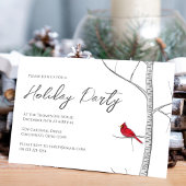 Vakantie Eenvoudige Rode Kardinaal Berk QR Code Kaart