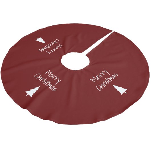 Vakantie Eenvoudige Rode Typografie Kerstmis Kerstboom Rok (Gekanteld)