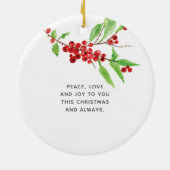 Vakantie eenvoudige Waterverf met  Cera Keramisch Ornament (Achterkant)