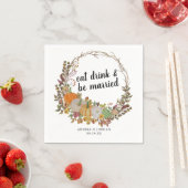 Vakantie Eet Drink en Getrouwd Thanksgiving Servet (Insitu)