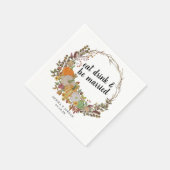 Vakantie Eet Drink en Getrouwd Thanksgiving Servet (Hoek)