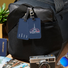 Vakantie Eiffeltoren Bonjour Parijs Bagagelabel