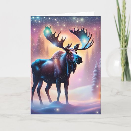 Vakantie eland feestdagen kaart (Voorkant)