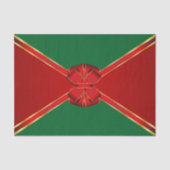 Vakantie Elegance Red Bow Tissuepapier (Voorkant)