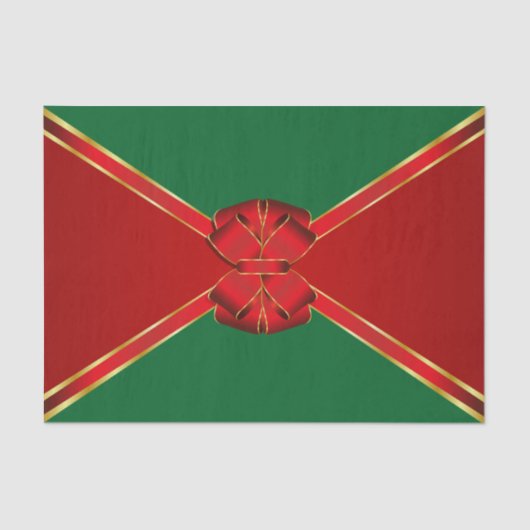 Vakantie Elegance Red Bow Tissuepapier (Voorkant)