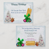 Vakantie Elegantie Kerstcadeau/KORTING Kortingskaartje (Voorkant / Achterkant)