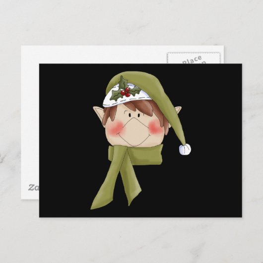 Vakantie Elf T-shirts en geschenken Feestdagenkaart (Voorkant / Achterkant)