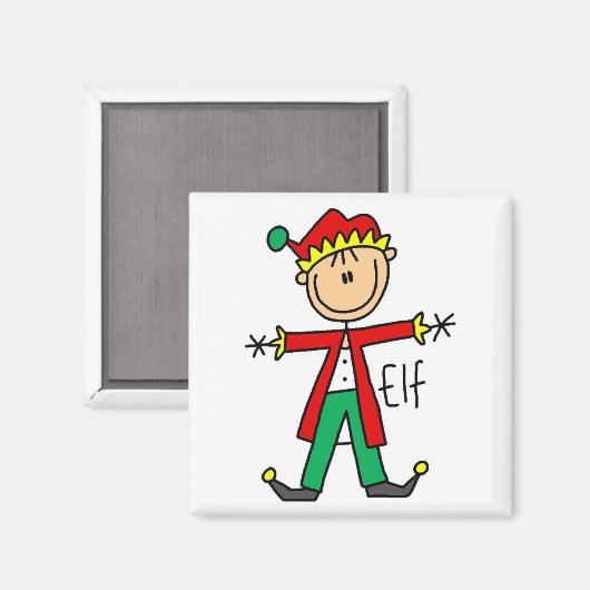 Vakantie Elf T-shirts en geschenken Magneet (Voorkant / Achterkant)