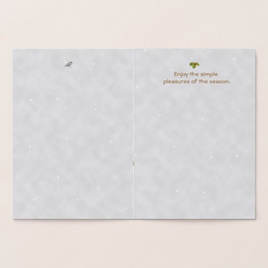 Vakantie en eenvoudige genoegens folie kaart (Binnen)