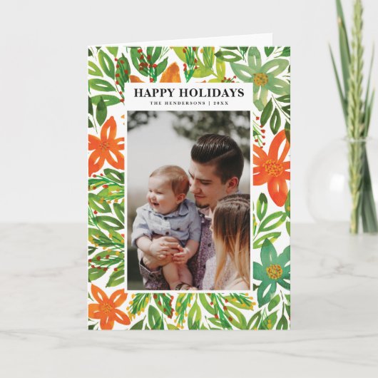 Vakantie en handmatige Wenskaarten met vloerbedekk Feestdagen Kaart (Voorkant)