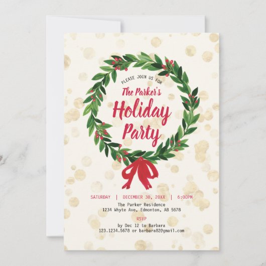 Vakantie en kerstfeest Kaart (Voorkant)