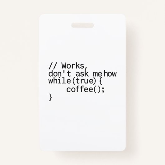 Vakantie en koffie nodig in de kantoor badge (Voorkant)