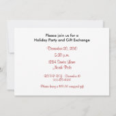 Vakantie en uitnodiging tot uitwisseling van cadea (Achterkant)