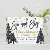 Vakantie en winkeluitnodiging kaart (Staand voorkant)