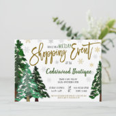 Vakantie en winkeluitnodiging kaart (Staand voorkant)