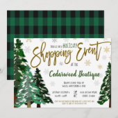 Vakantie en winkeluitnodiging kaart (Voorkant / Achterkant)