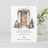 Vakantie Entree Nieuw Huis Verhuizen Aankondiging (Staand voorkant)