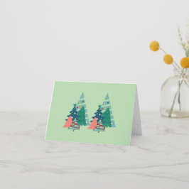 Vakantie Evergreens Design Bedankkaart