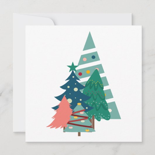 Vakantie Evergreens Design Feestdagenkaart (Voorkant)