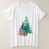 Vakantie Evergreens Design Grote Maat T-shirt (Design voorkant)
