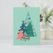 Vakantie Evergreens Design Kaart (Staand voorkant)