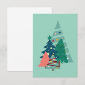 Vakantie Evergreens Design Kaart (Voorkant / Achterkant)