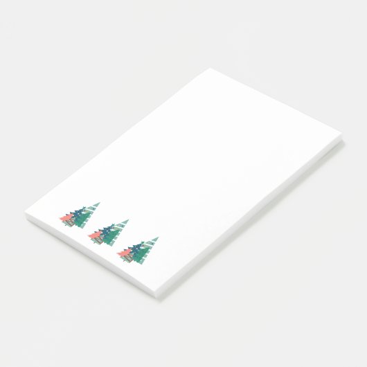Vakantie Evergreens Design Post-it® Notes (Schuin)