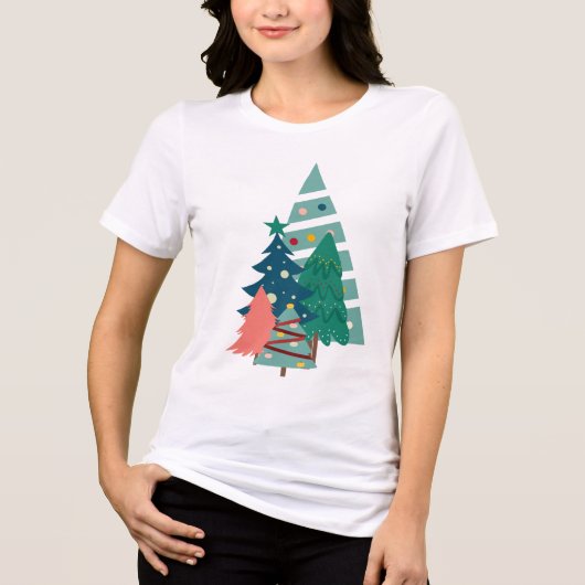 Vakantie Evergreens Design Tri-Blend Shirt (Voorkant)