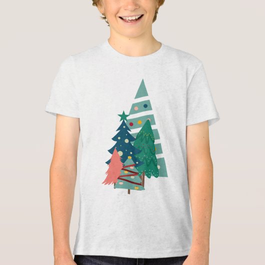 Vakantie Evergreens Design Tri-Blend Shirt (Voorkant)