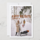 Vakantie familie ambacht papier rustieke kaart (Voorkant)