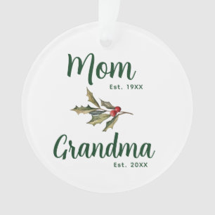 Vakantie familie foto oma kerst aandenken ornament
