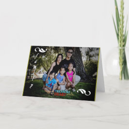 Vakantie Familie Foto Wenskaart Feestdagen Kaart