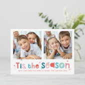 VAKANTIE FAMILIE plezier quote tis het seizoen 2 f Feestdagenkaart (Staand voorkant)