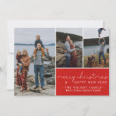 Vakantie Familie Vrolijke Kerstmis Fotokaart Feestdagenkaart (Voorkant)