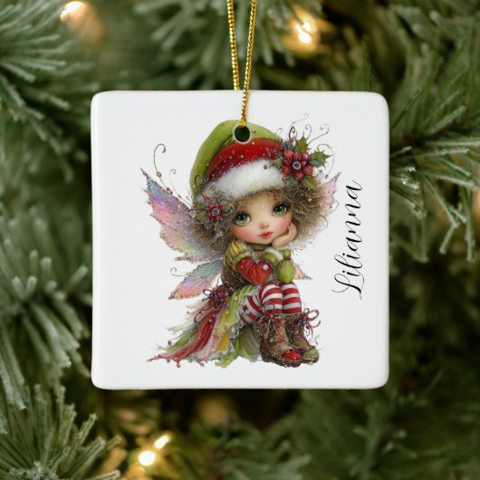 Vakantie Fantasie Fee Keramisch Ornament (Boom)