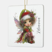 Vakantie Fantasie Fee Keramisch Ornament (Links)