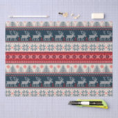 Vakantie Faux Knit Pattern Kerstmis - Gepersonalis Tissuepapier (Craft)