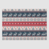 Vakantie Faux Knit Pattern Kerstmis - Gepersonalis Tissuepapier (Voorkant)